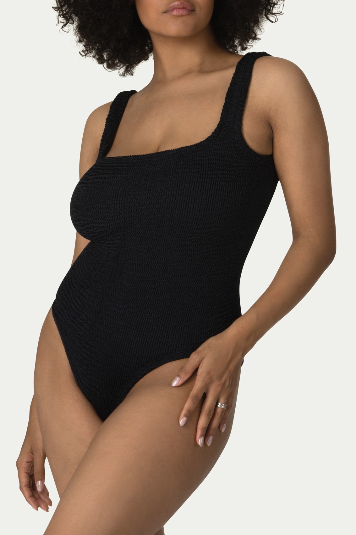 Paramidonna Hailey Ribbed Swimsuit Black