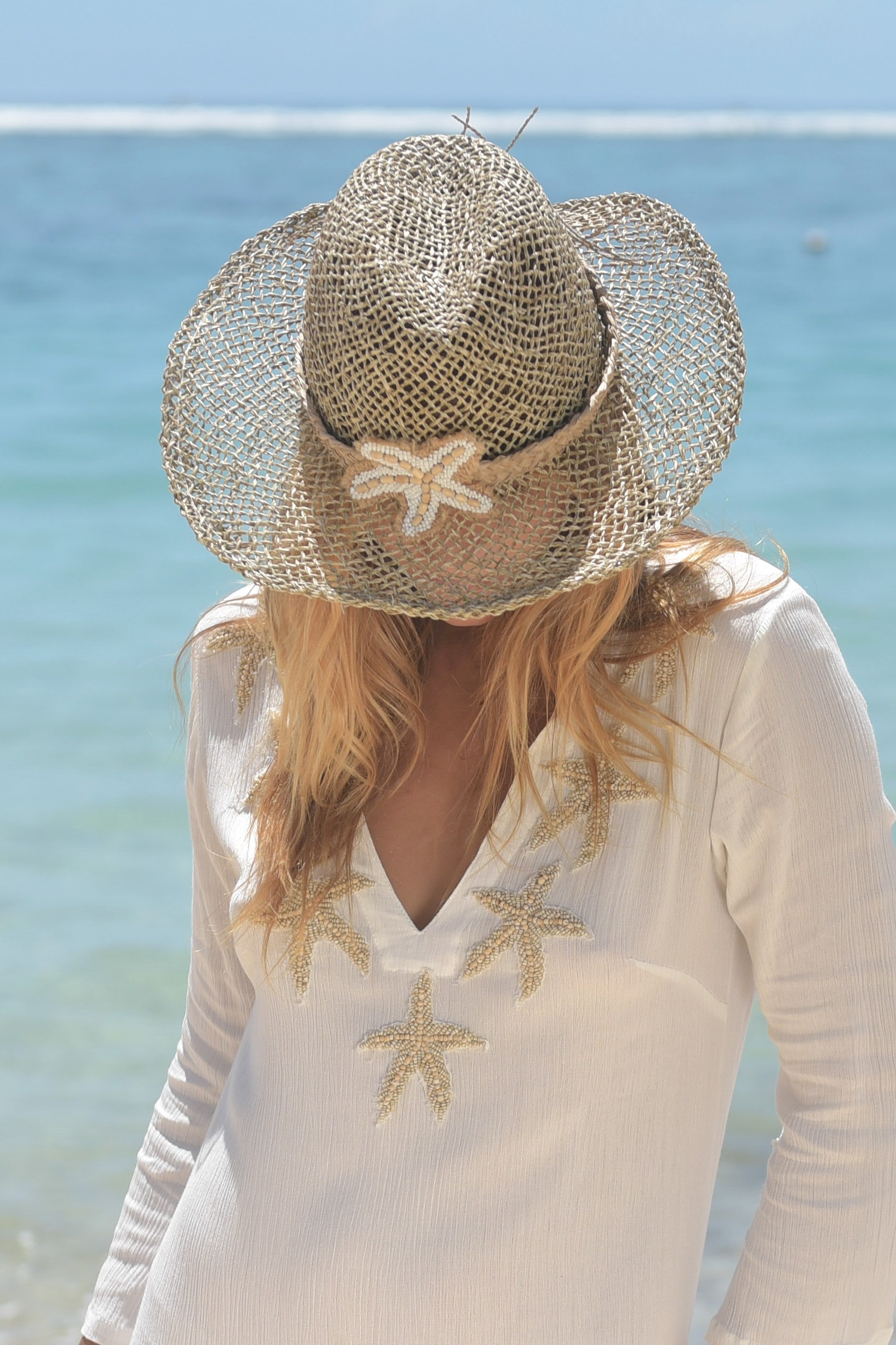 Hot Lava Hat Starfish Naturel White