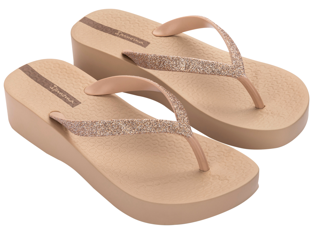 Ipanema Slippers Beige Hoge Zool Glitters Ipanema Slippers Beige Hoge Zool Glitters