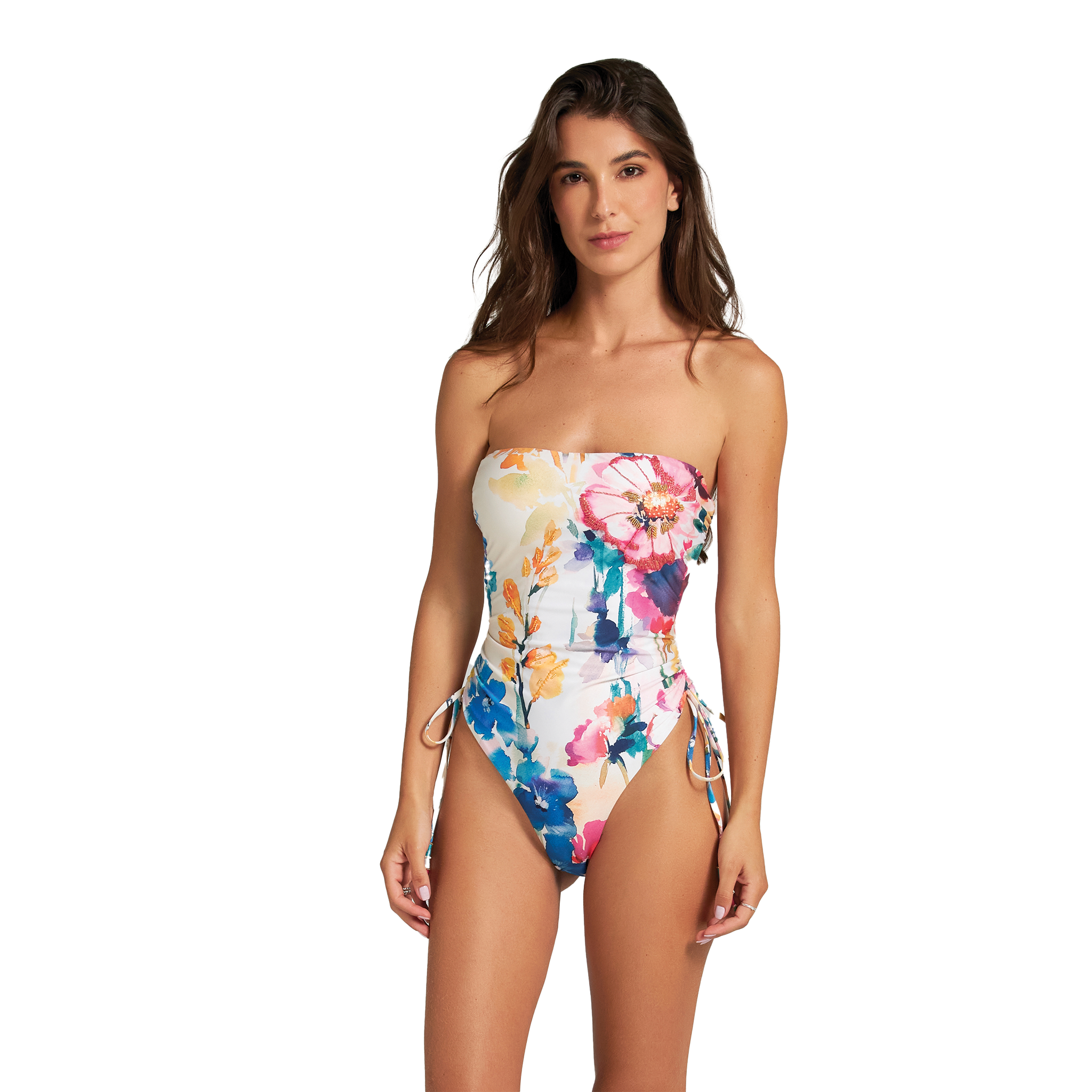Cosita Linda Artisanal Flowers Bandeau Badpak Cosita Linda Artisanal Flowers Bandeau Badpak