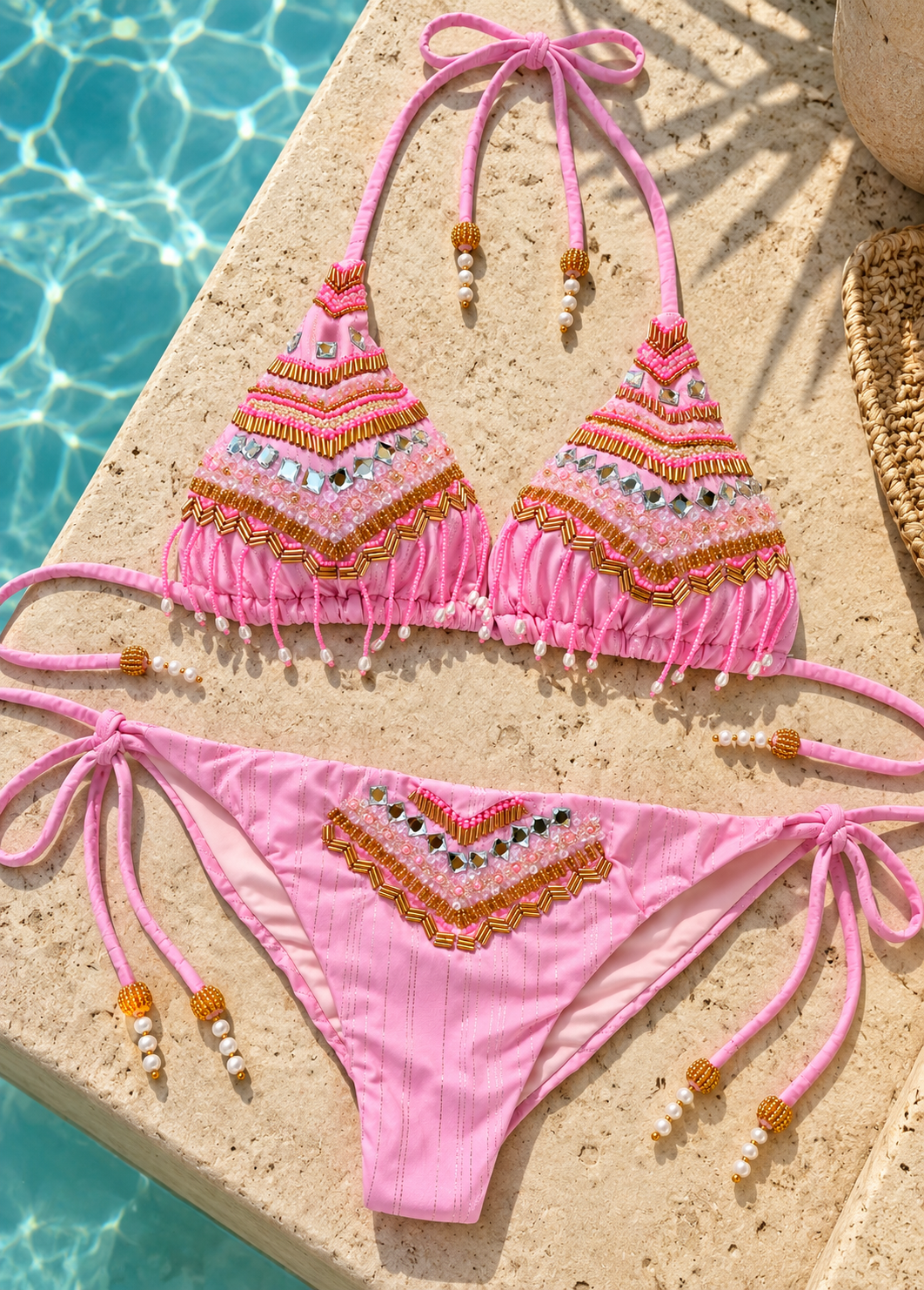 Beach Fashion Only Desert Rose Fringe Luxe Bikini