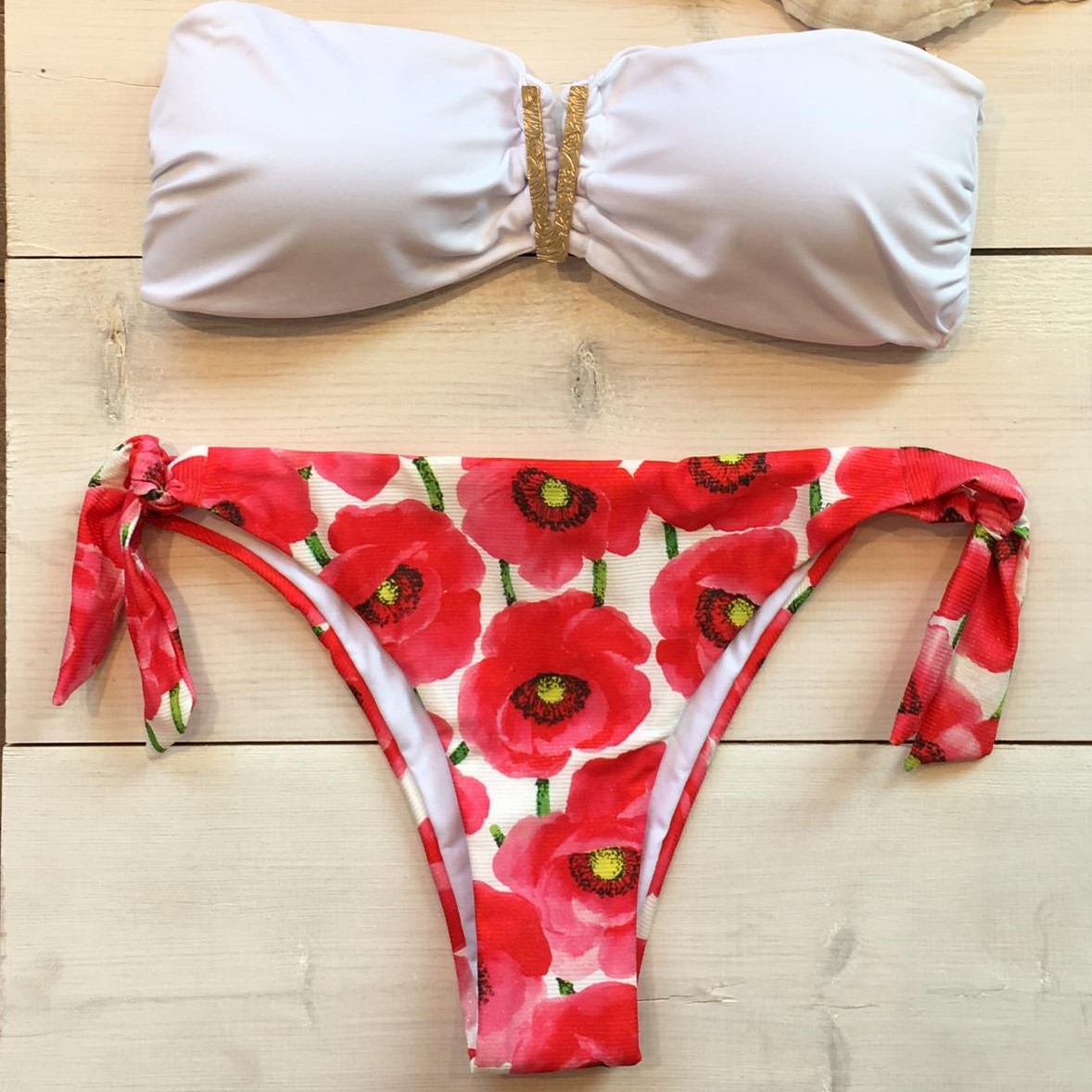 flower bandeau bikini