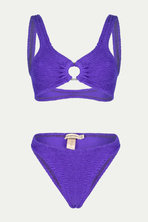 Paramidonna Irina Ribbed Bralette Bikini Grapes