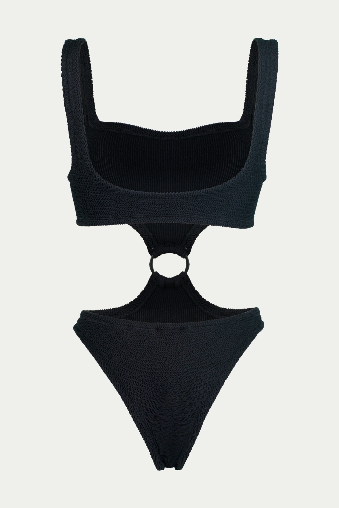 Paramidonna Olivia Geribbeld Cut Out Badpak Zwart