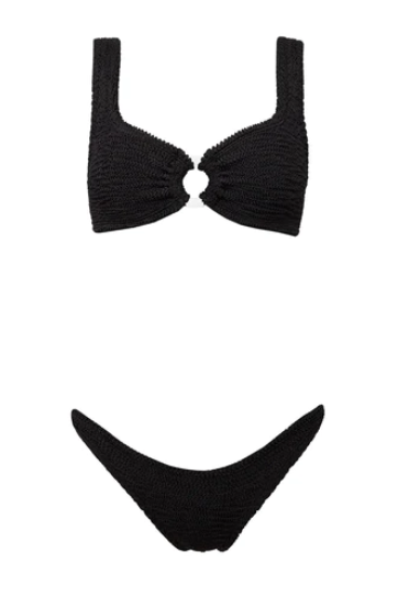 Paramidonna Geribbelde Bralette Bikini Zwart