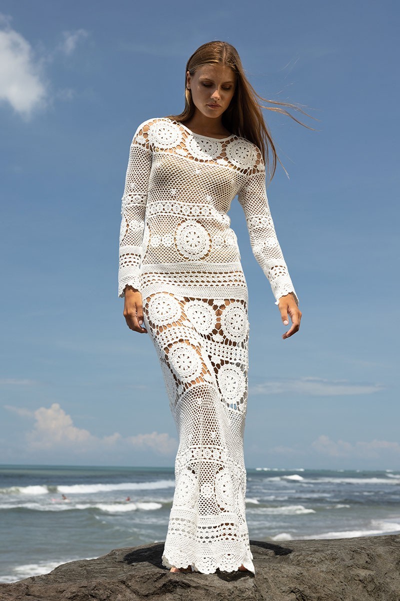 Miss June Lange Crochet Jurk Birkin