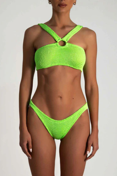 Paramidonna V-Neck Bikini Neon Green