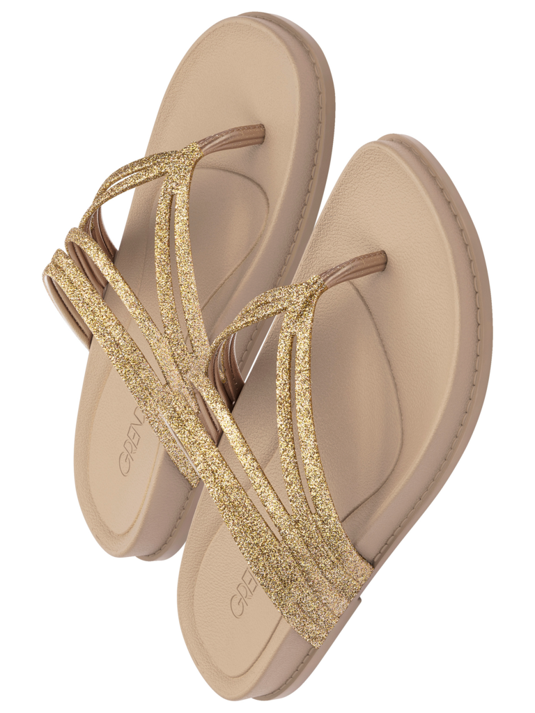 Grendha Slippers Hoge Zool Goud Grendha Slippers Hoge Zool Goud