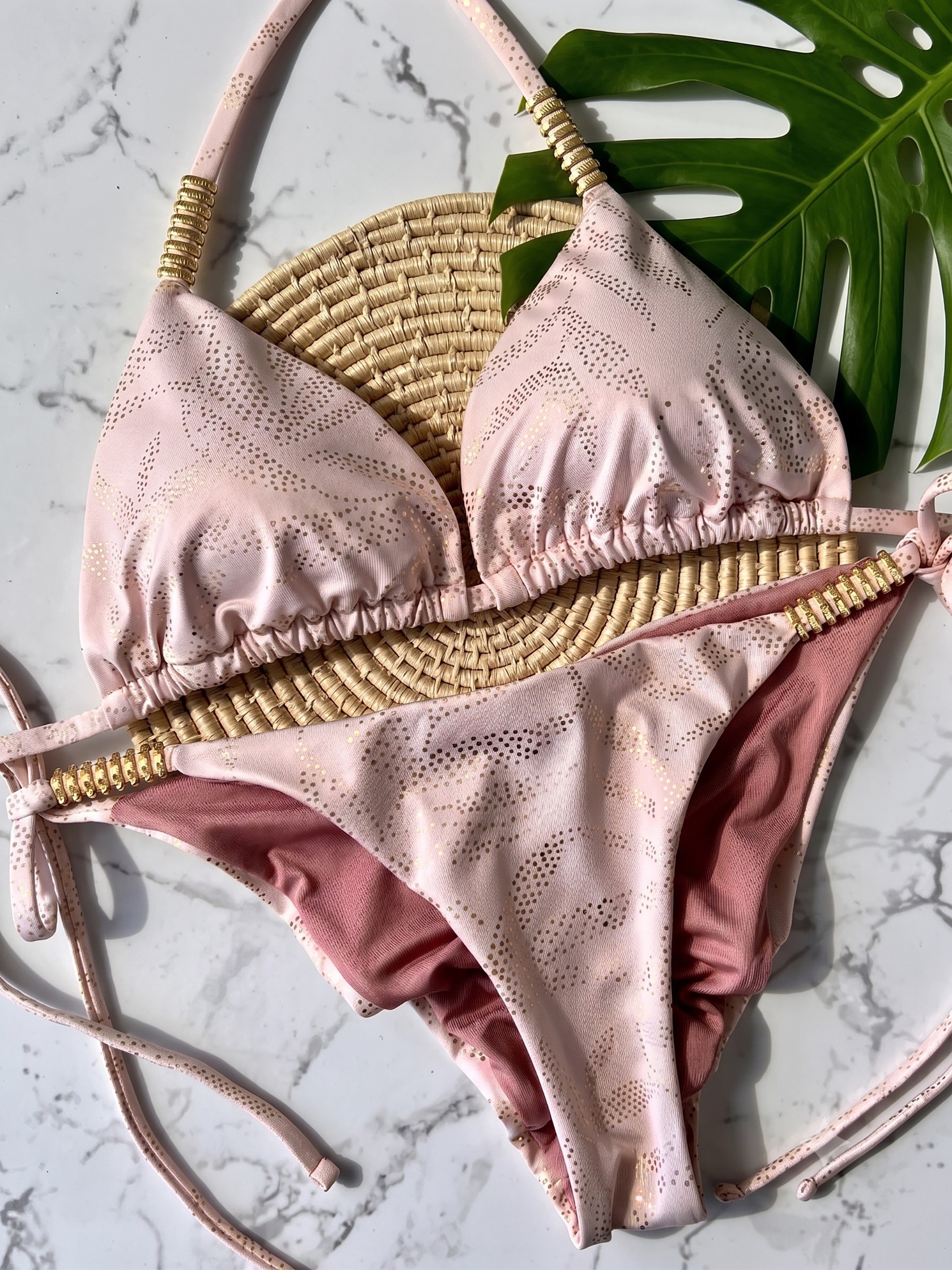 Beach Fashion Only Blush Soleil Luxe Triangle Bikini