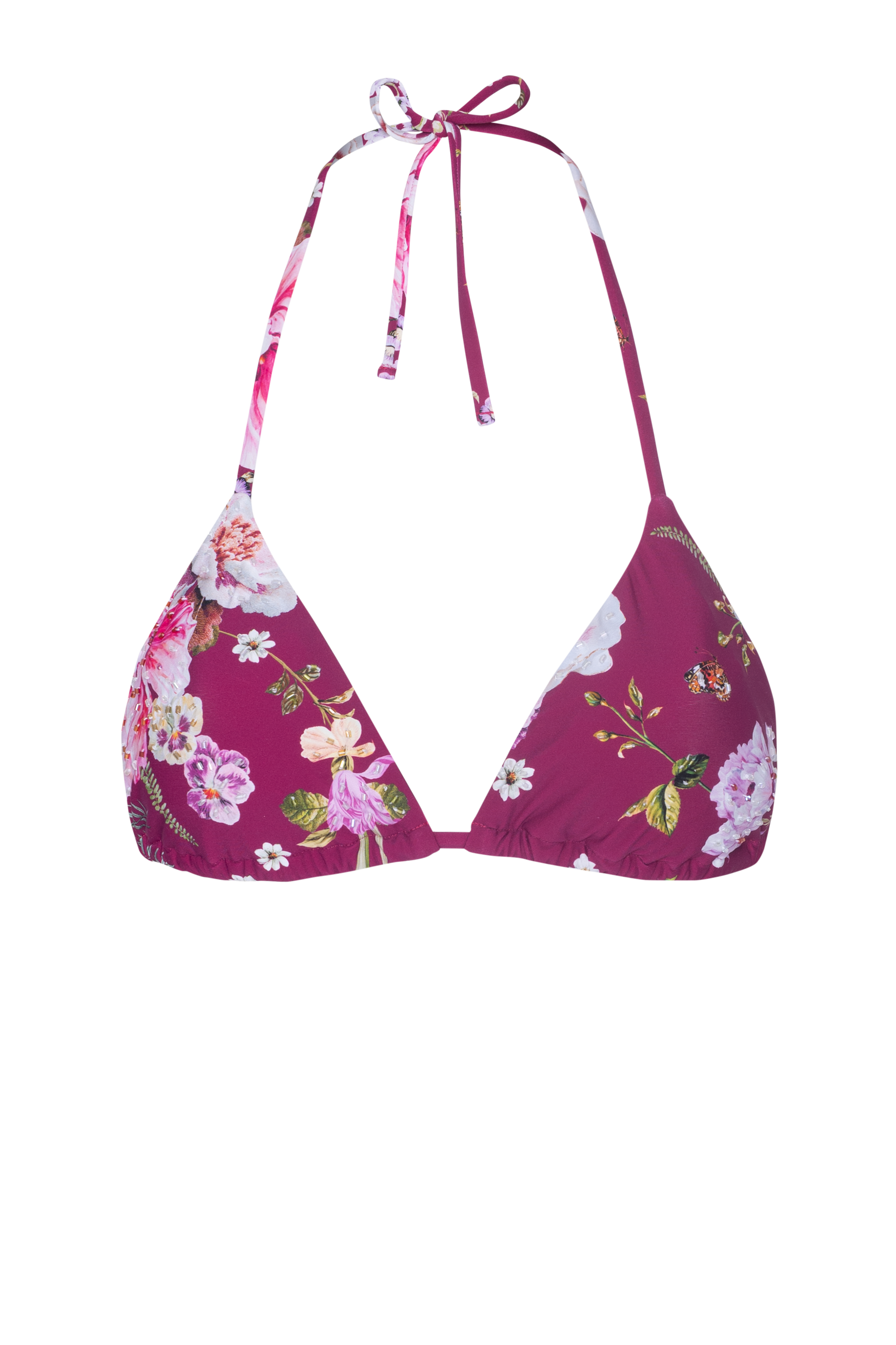 PQ Swim Fiesta Flora Geborduurde Triangel Top