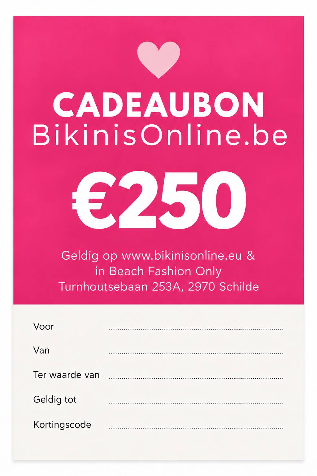 Cadeaubon €250