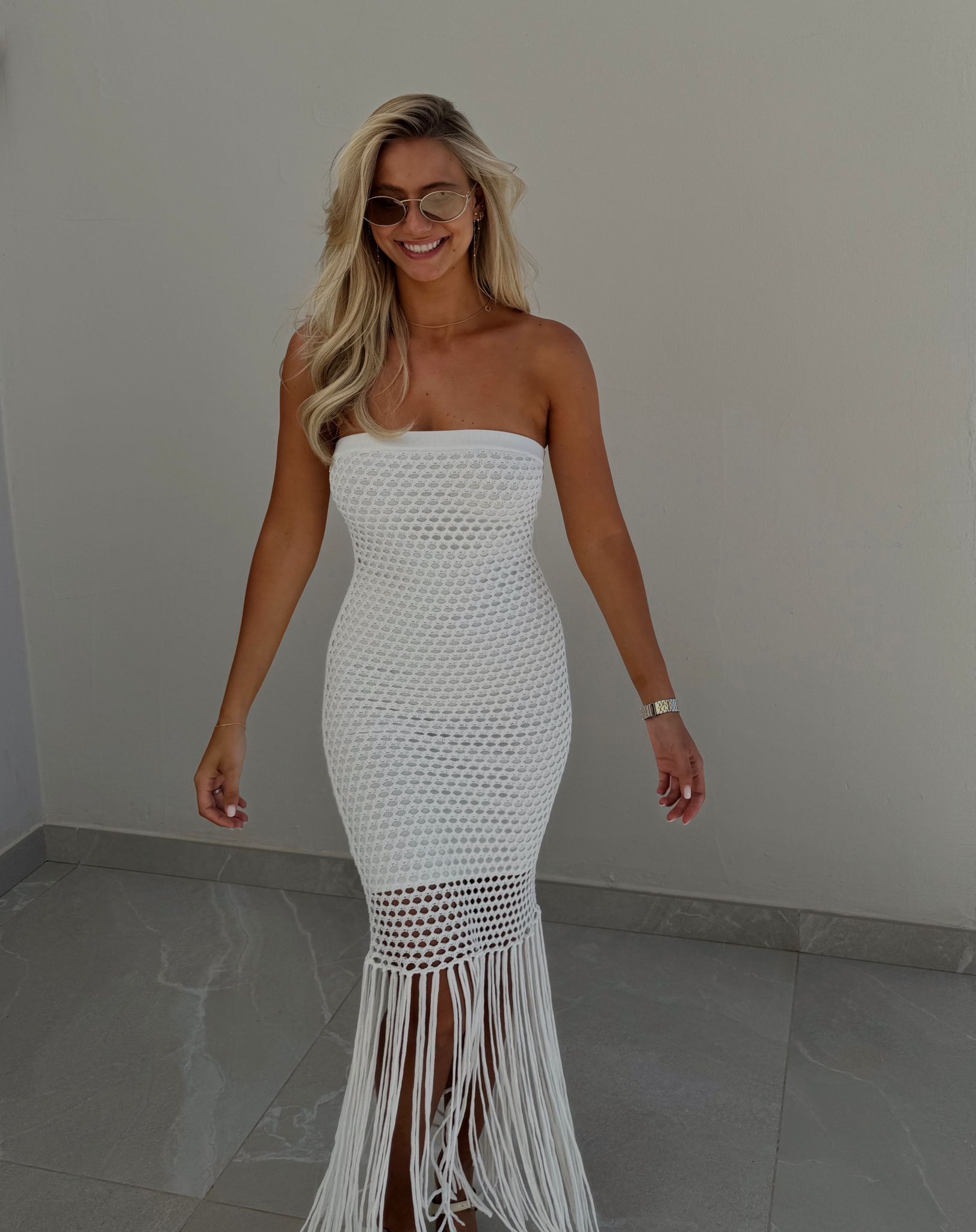 PQ Swim Vanessa Strapless Witte Jurk