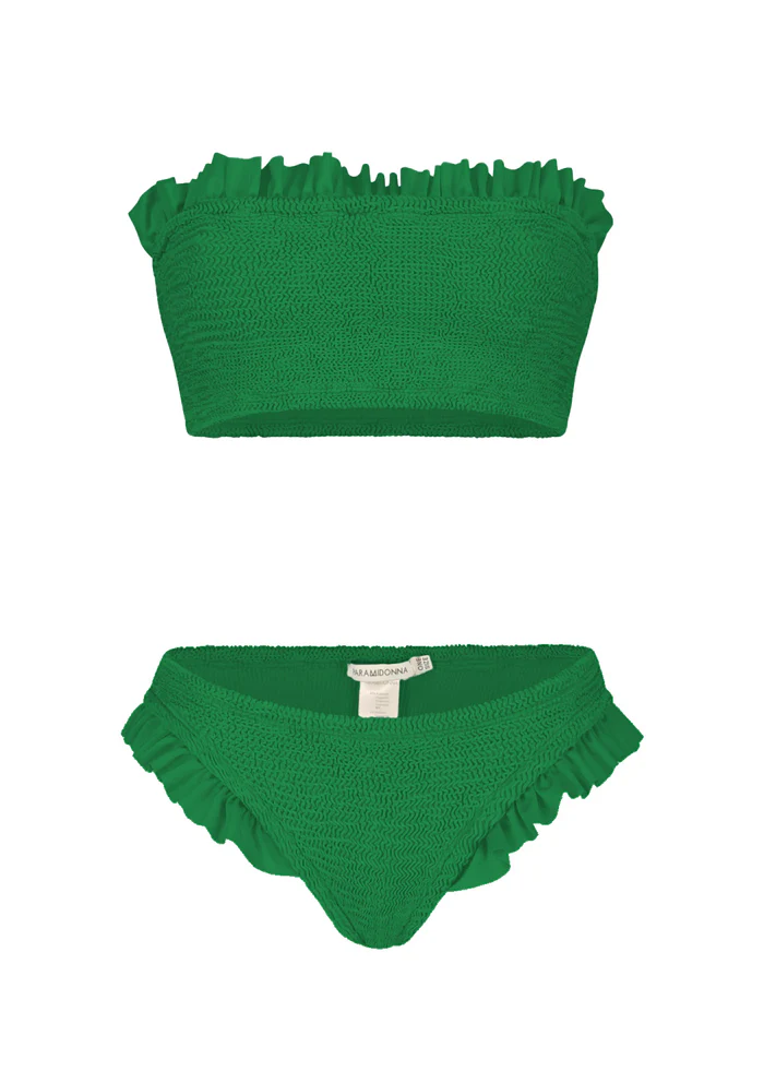 Paramidonna Kylie Ribbed One Size Bikini Emerald