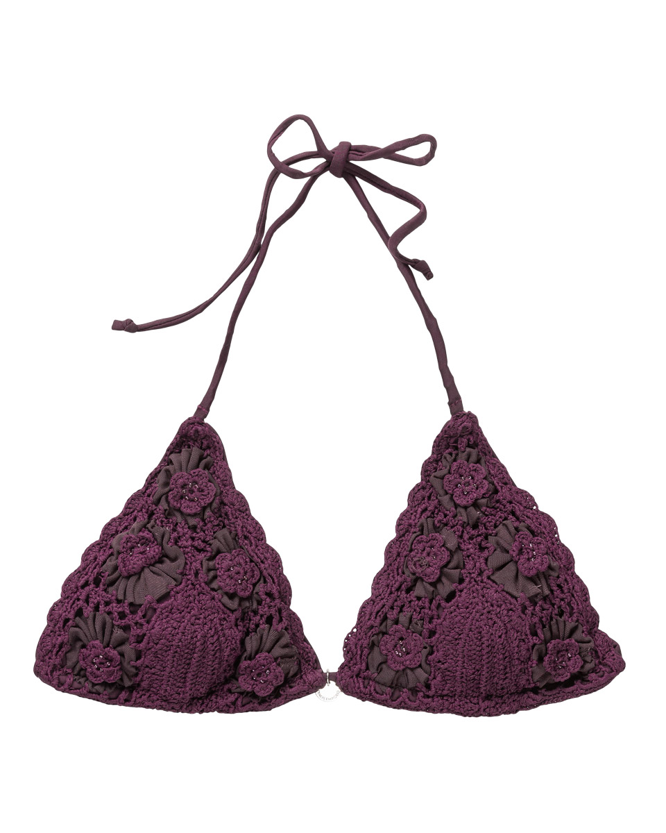 Panos Emporio Kandia Crochet Top Berry