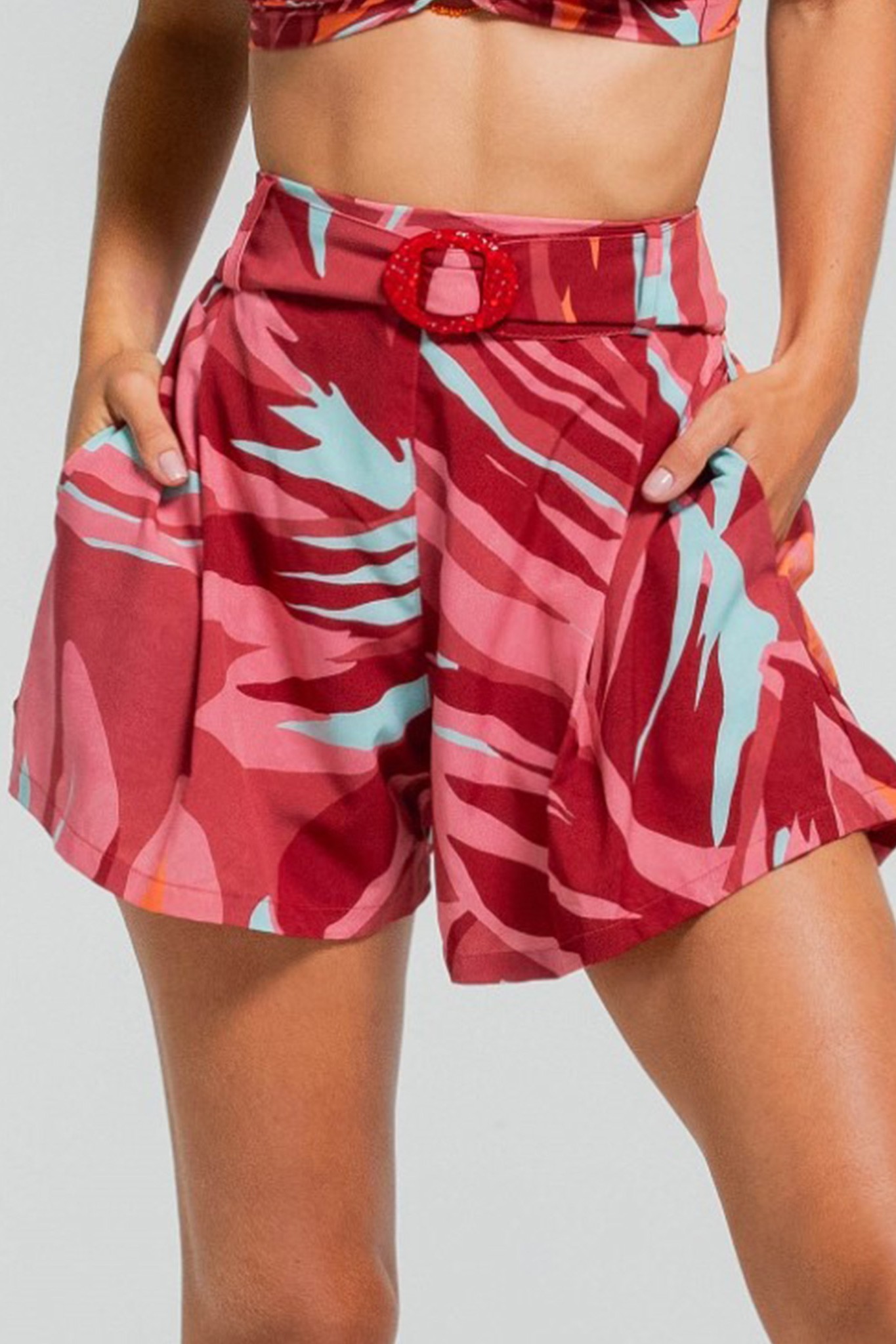 Cosita Linda Rainforest Belted Beach Short