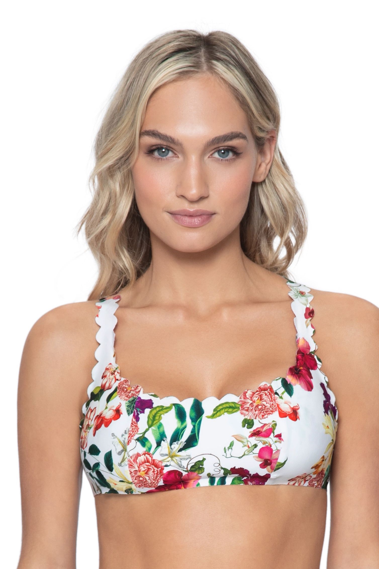 Pilyq Swim Summer Hibiscus Omkeerbare Halter Bikini Top 