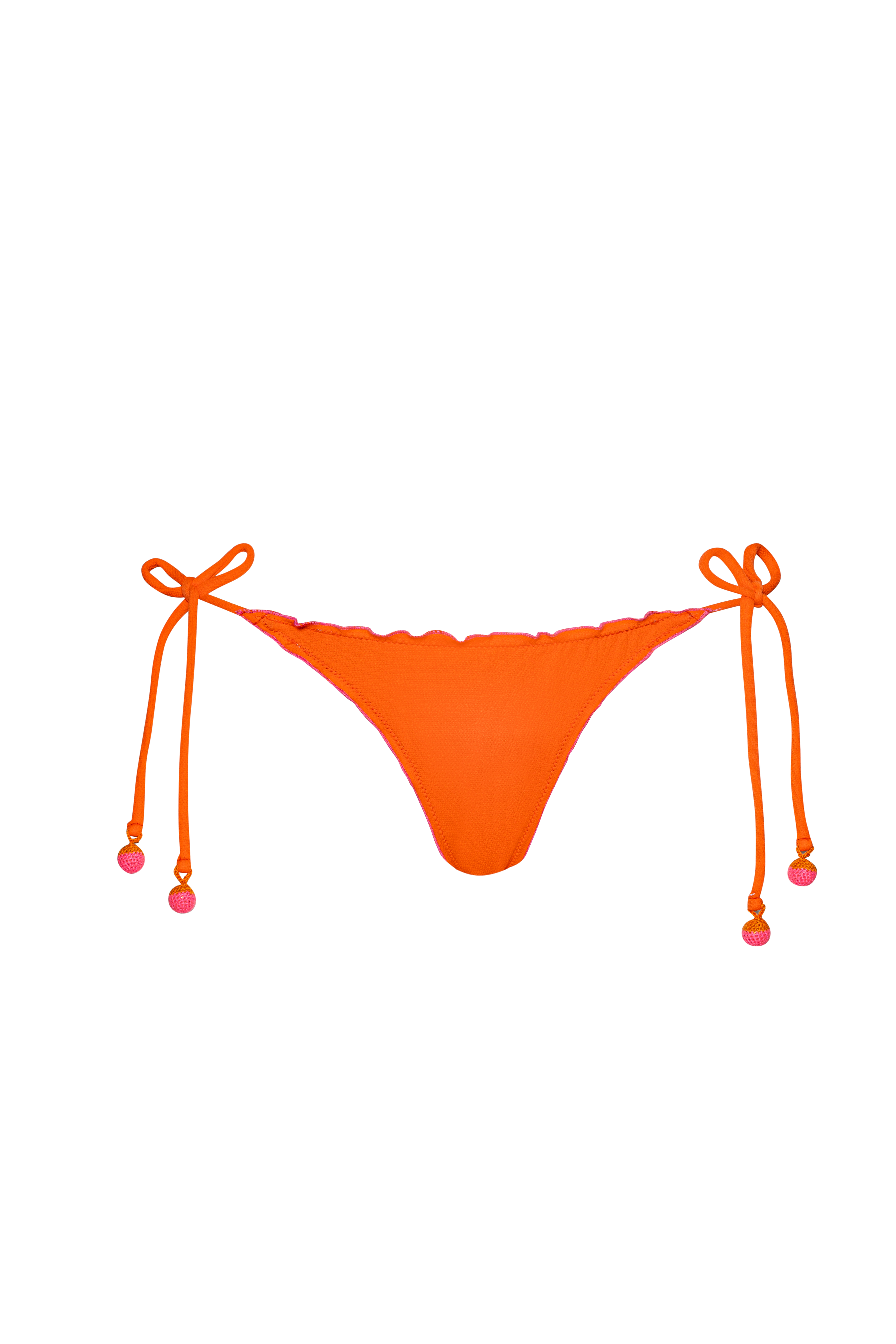 PQ Swim Paloma Lettuce Edge Tie Side Broekje Oranje