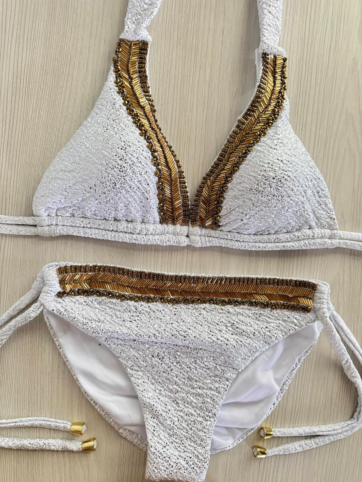 Beach Fashion Only Handgemaakte Madeira Halter Top Wit