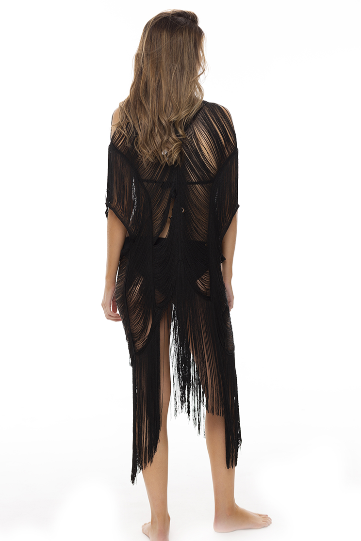 Milonga Maunas Strand Fringe Cover Up Zwart