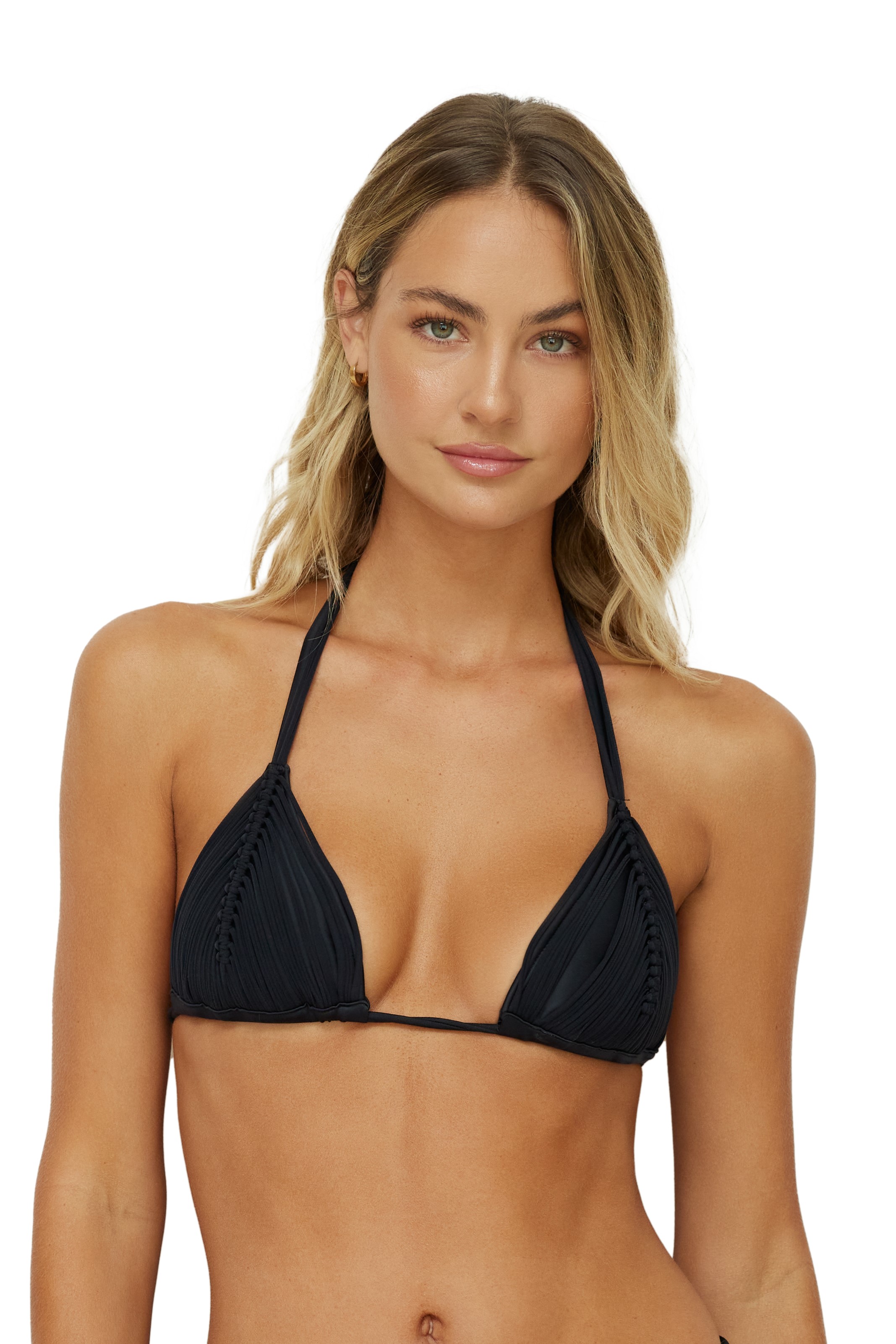 PQ Swim Midnight Tri Bikini Top Black