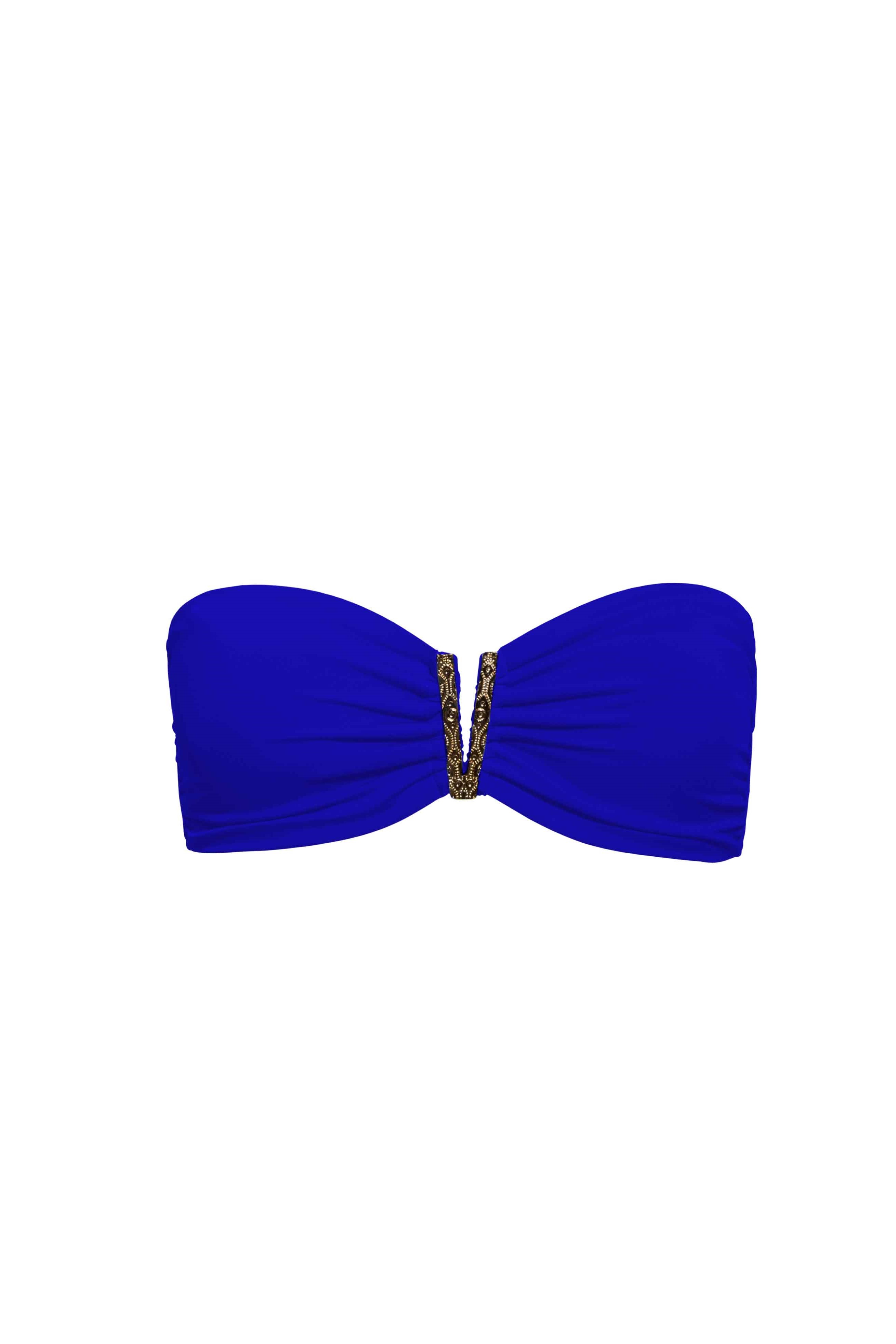 Phax Kobalt Blauwe V - Bandeau Bikini Top 