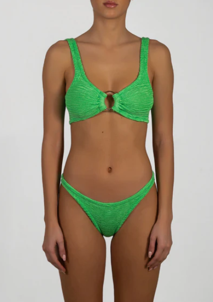 Paramidonna Irina  Geribbelde Bralette Bikini Kiwi Groen