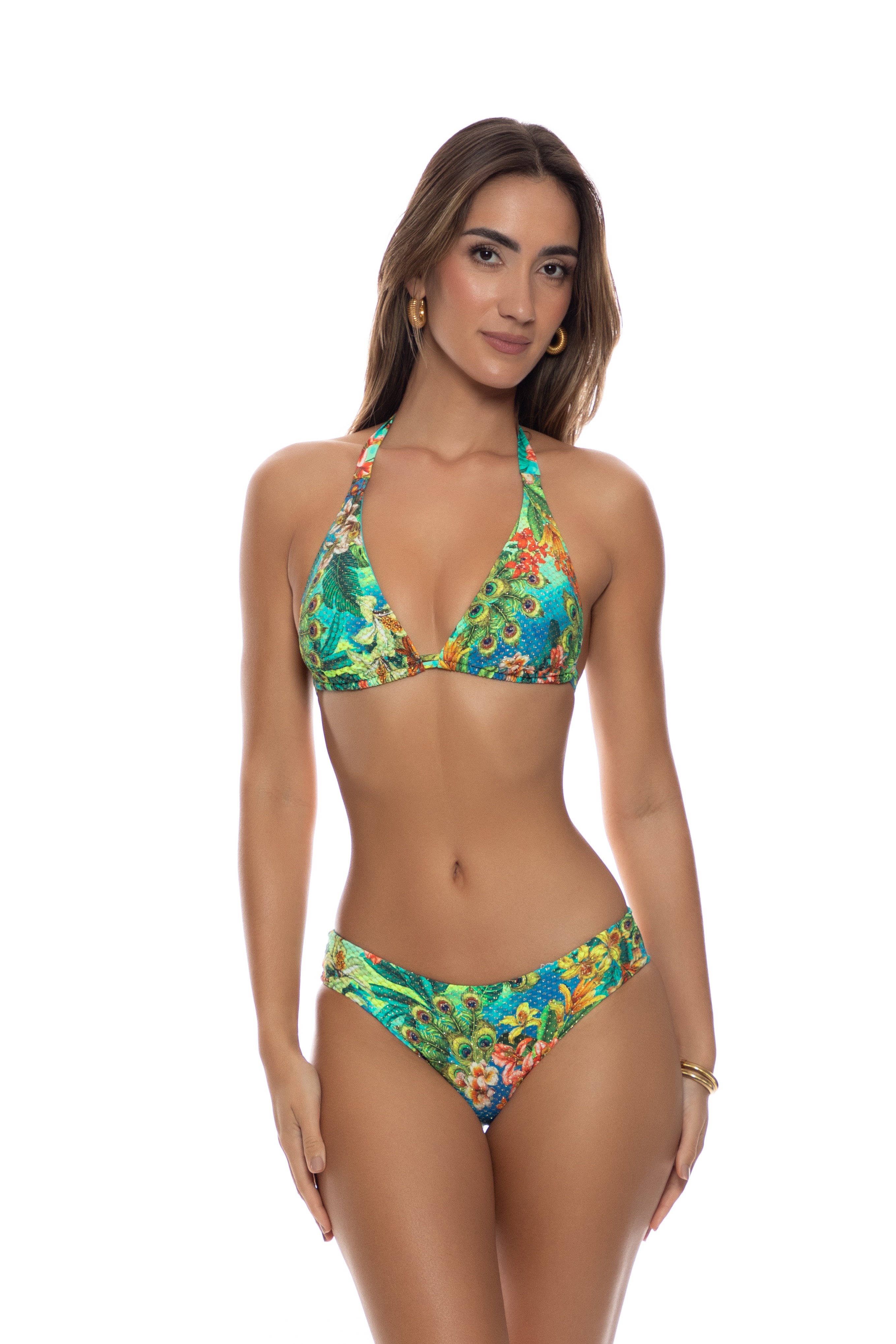 Luli Fama Peacock Affair Halter Top