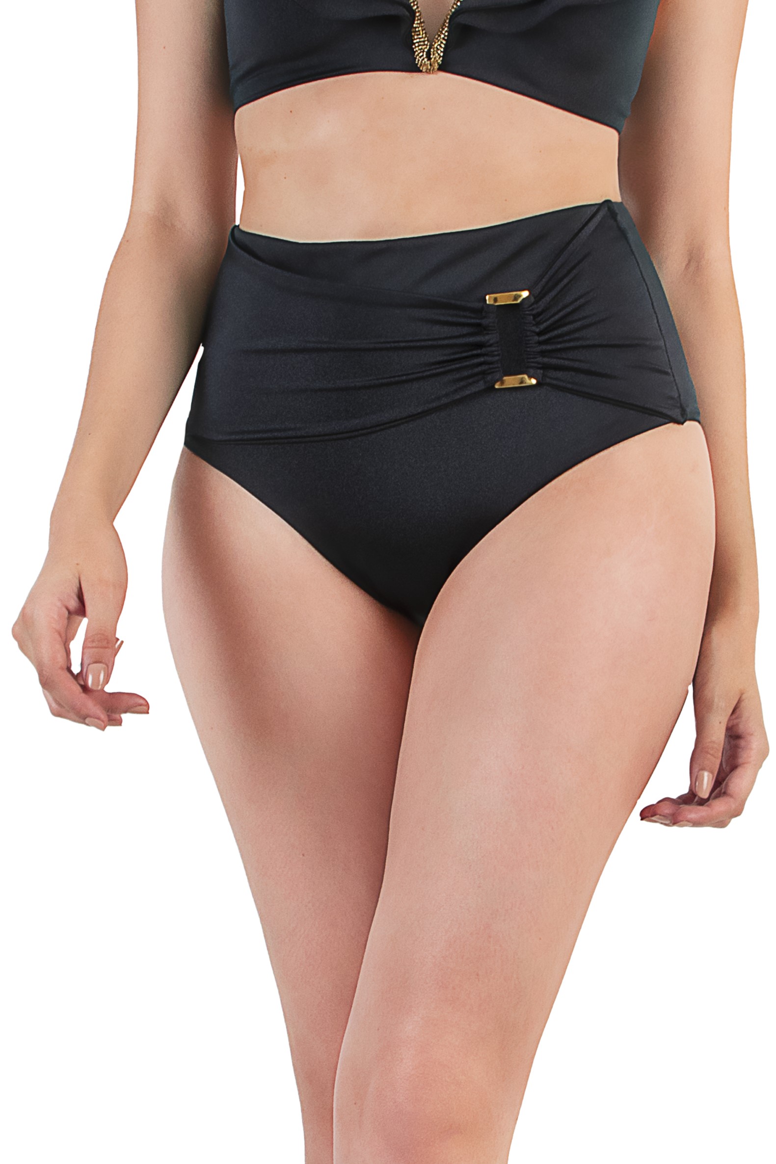 Mystical Black High Waist Bikini Bottom