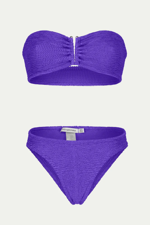 Paramidonna Frida Geribbelde Bandeau Bikini Grapes