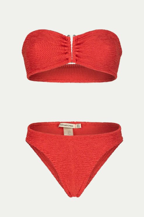 Paramidonna Frida Geribbelde Bandeau Bikini Watermelon