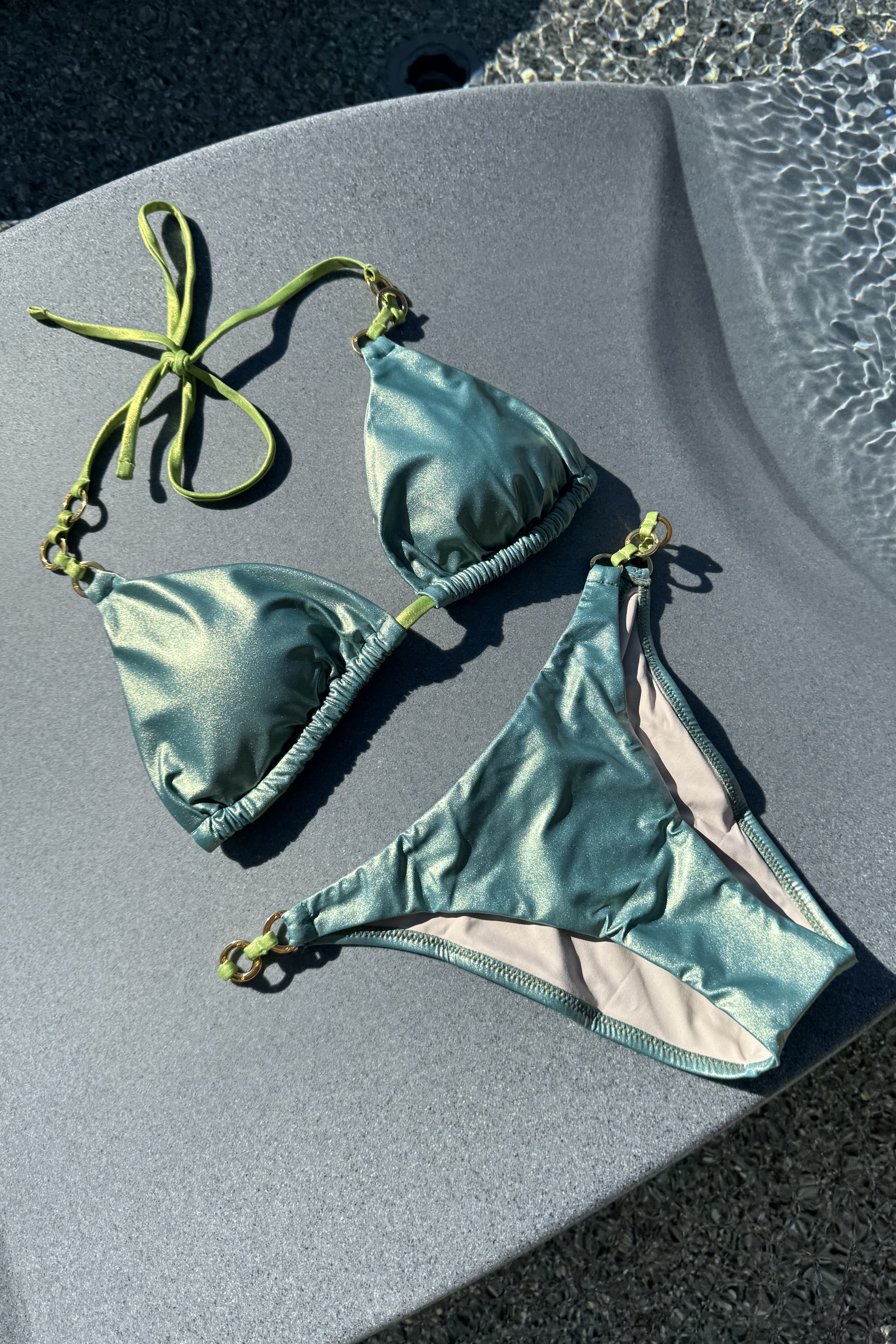 Pilyq Swim Atlantic Metalic Triangel Bikini Top