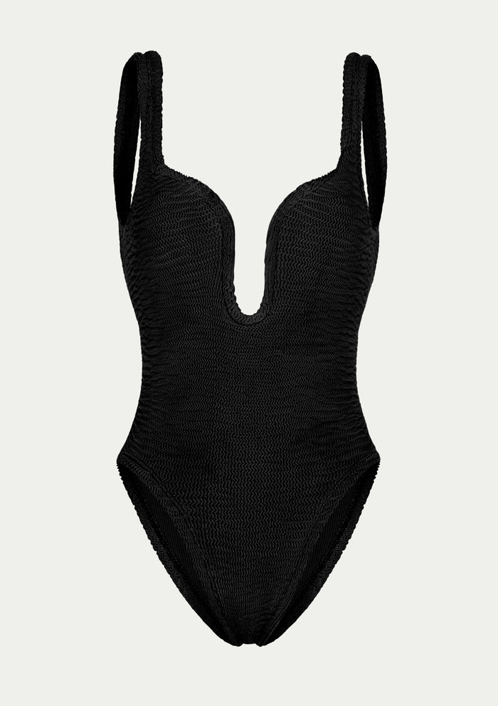 Paramidonna Mika Ribbed One Piece Black