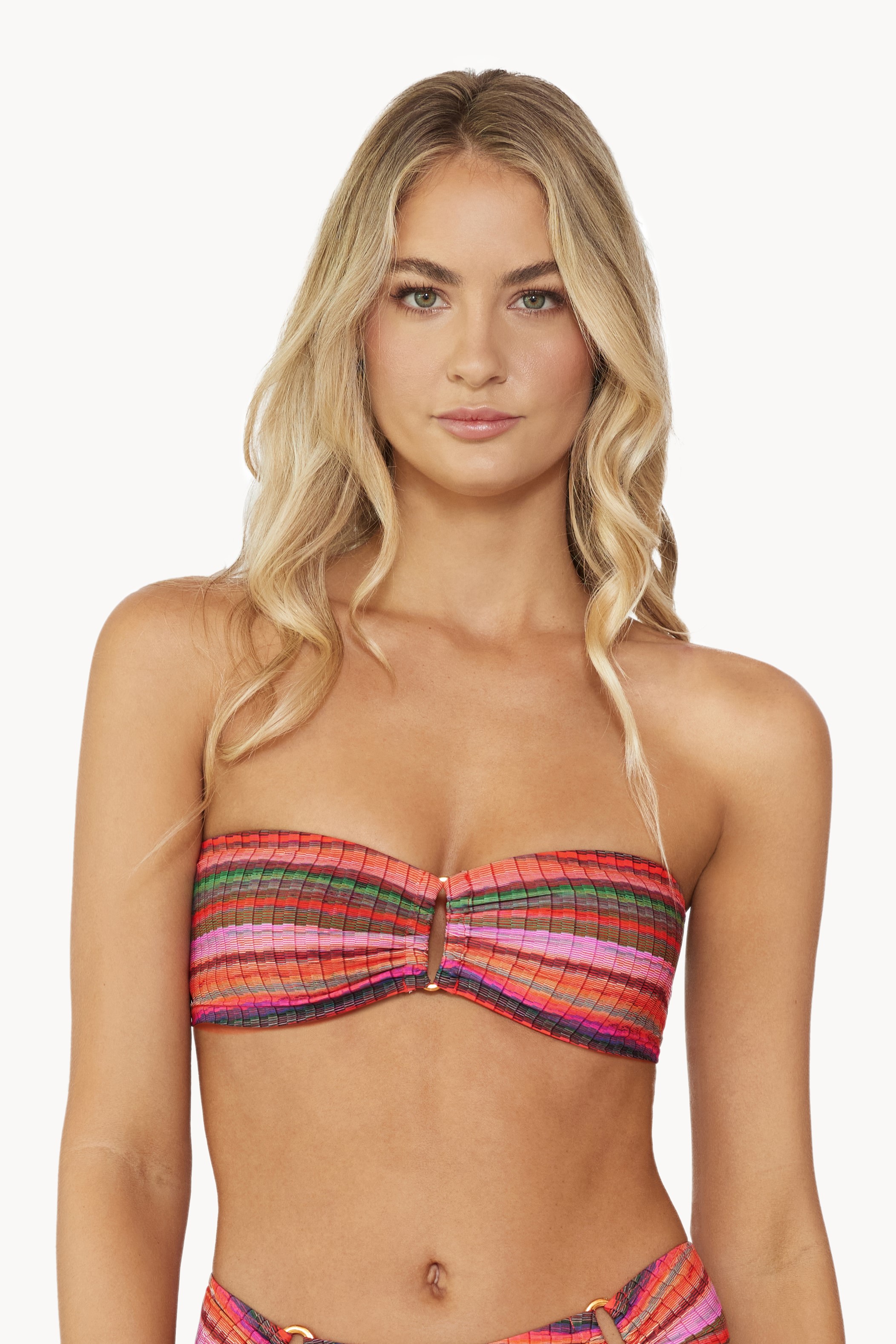 Pilyq Swim Jetty Stripe Strapless Bikini Top