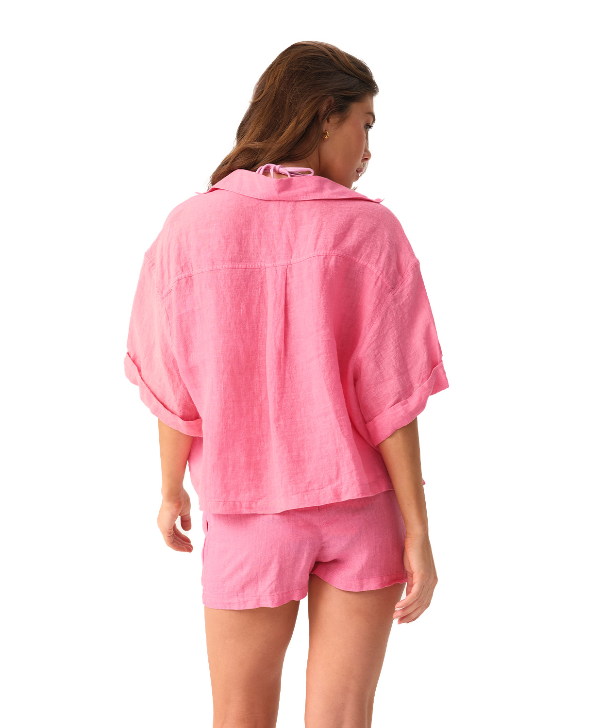 PQ Swim Hot Pink Linnen Short PQ Swim Hot Pink Linnen Short