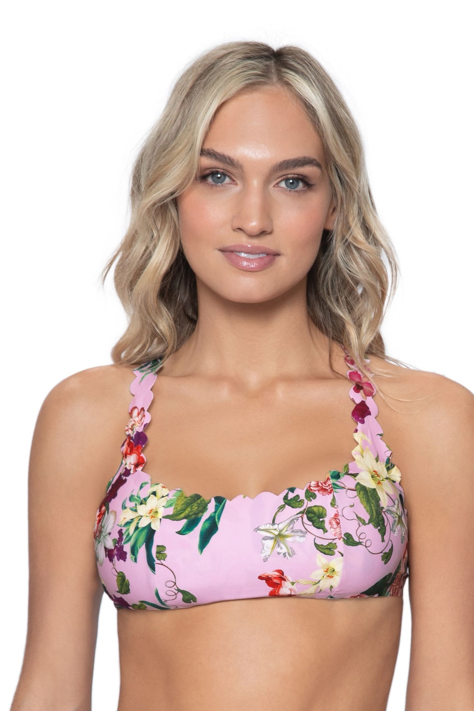 Pilyq Swim Summer Hibiscus Omkeerbare Halter Bikini Top 