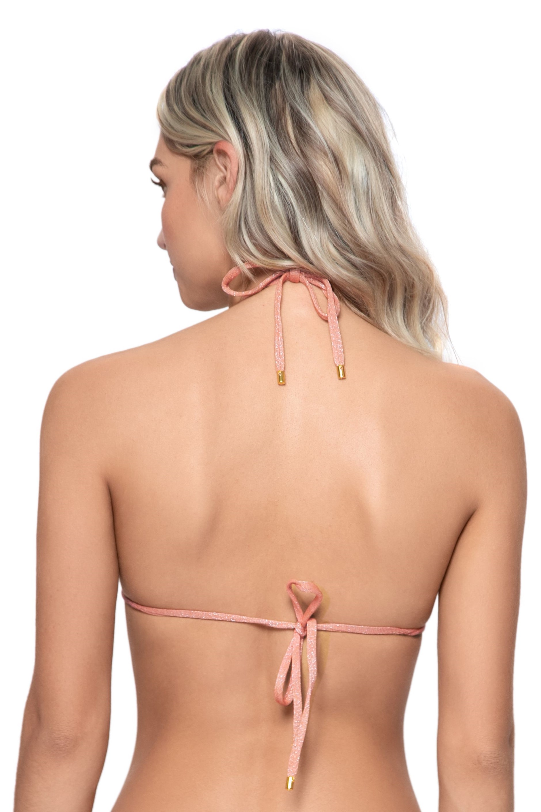 Pilyq Swim Citrine Block Tri Bikini Top 