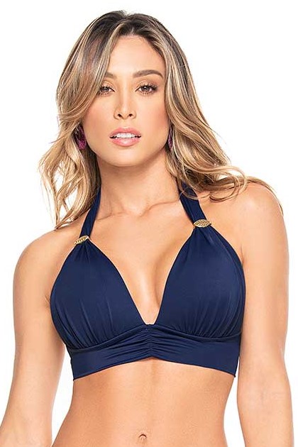 Phax Navy Blauwe Halter Bikini Top 