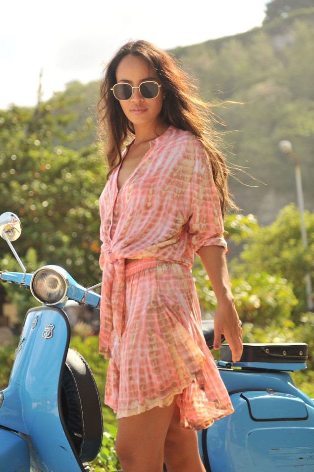 Hot Lava Blouse Fleur Moonstone-large-Koraal