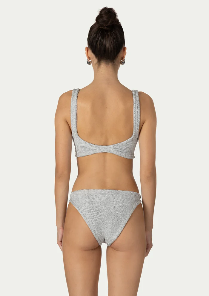 Paramidonna Salma Geribbelde One Size Bikini Zilver Paramidonna Salma Geribbelde One Size Bikini Zilver