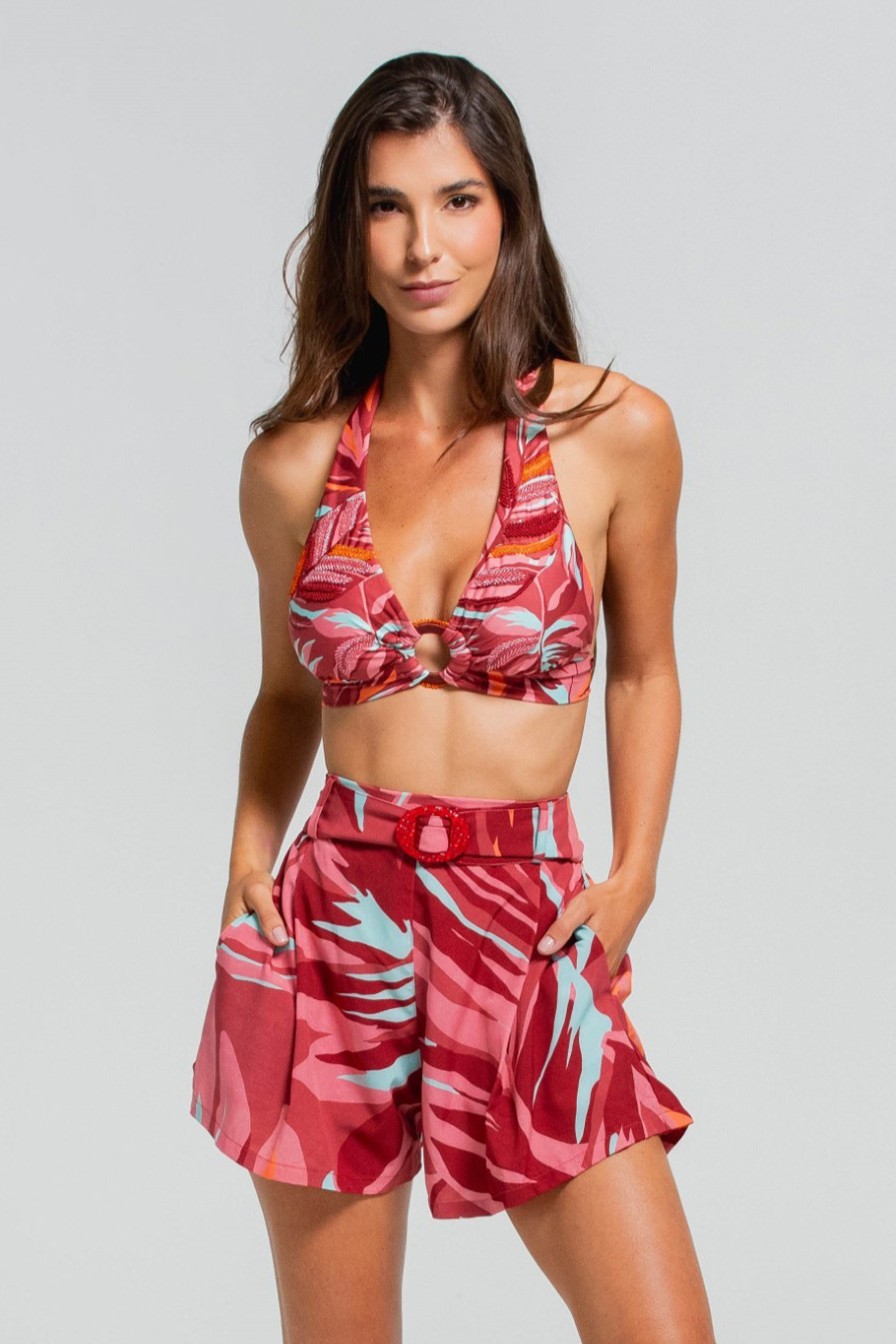 Cosita Linda Rainforest Belted Beach Short