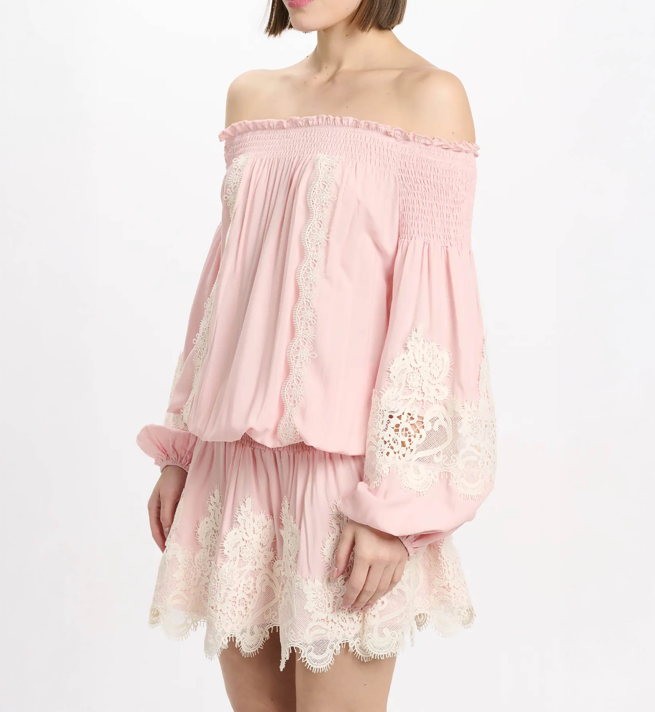 Miss June Short Laurel Dress Pink