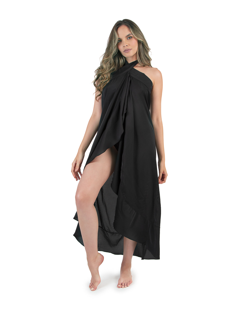 Beach Fashion Only Zwart Pareo/Cover-Up