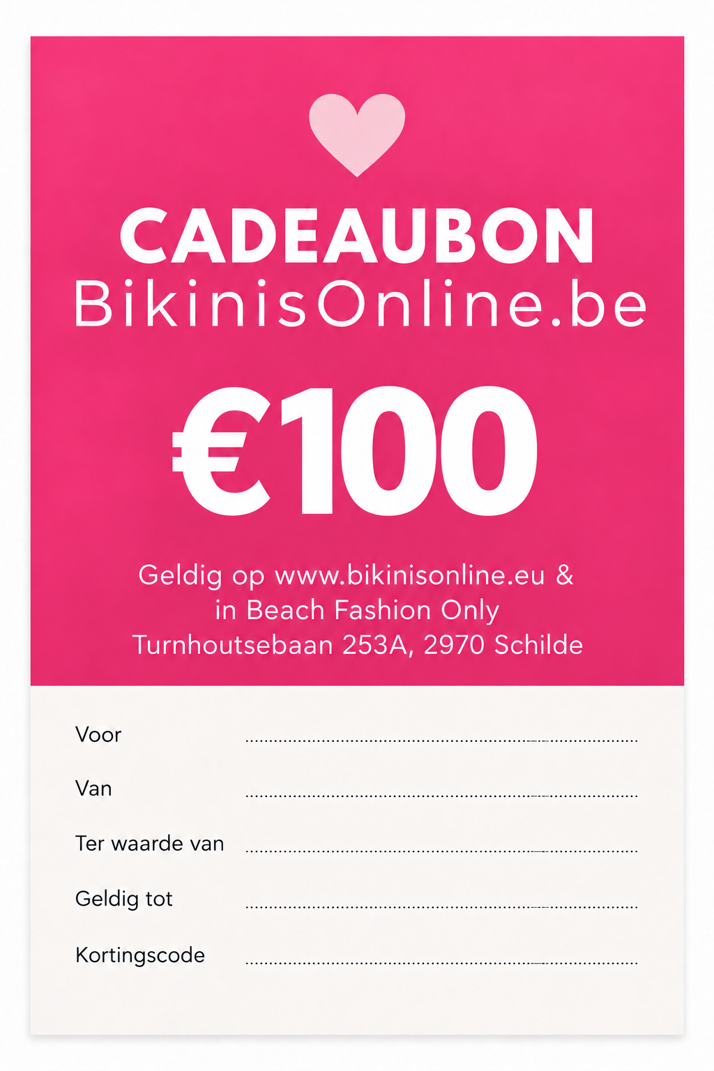 Cadeaubon €100