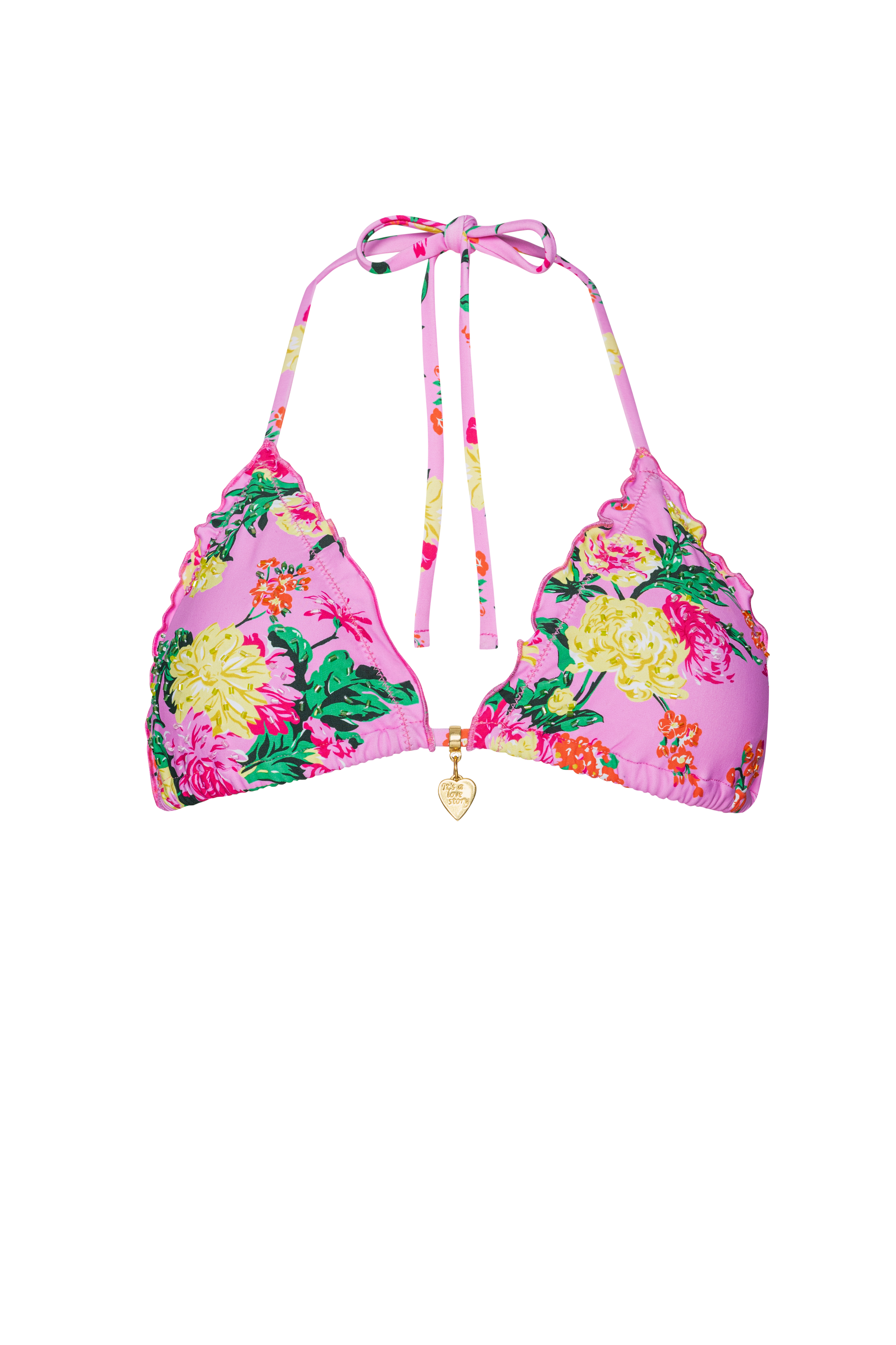 PQ Swim Dahlia Geborduurde Triangel Top