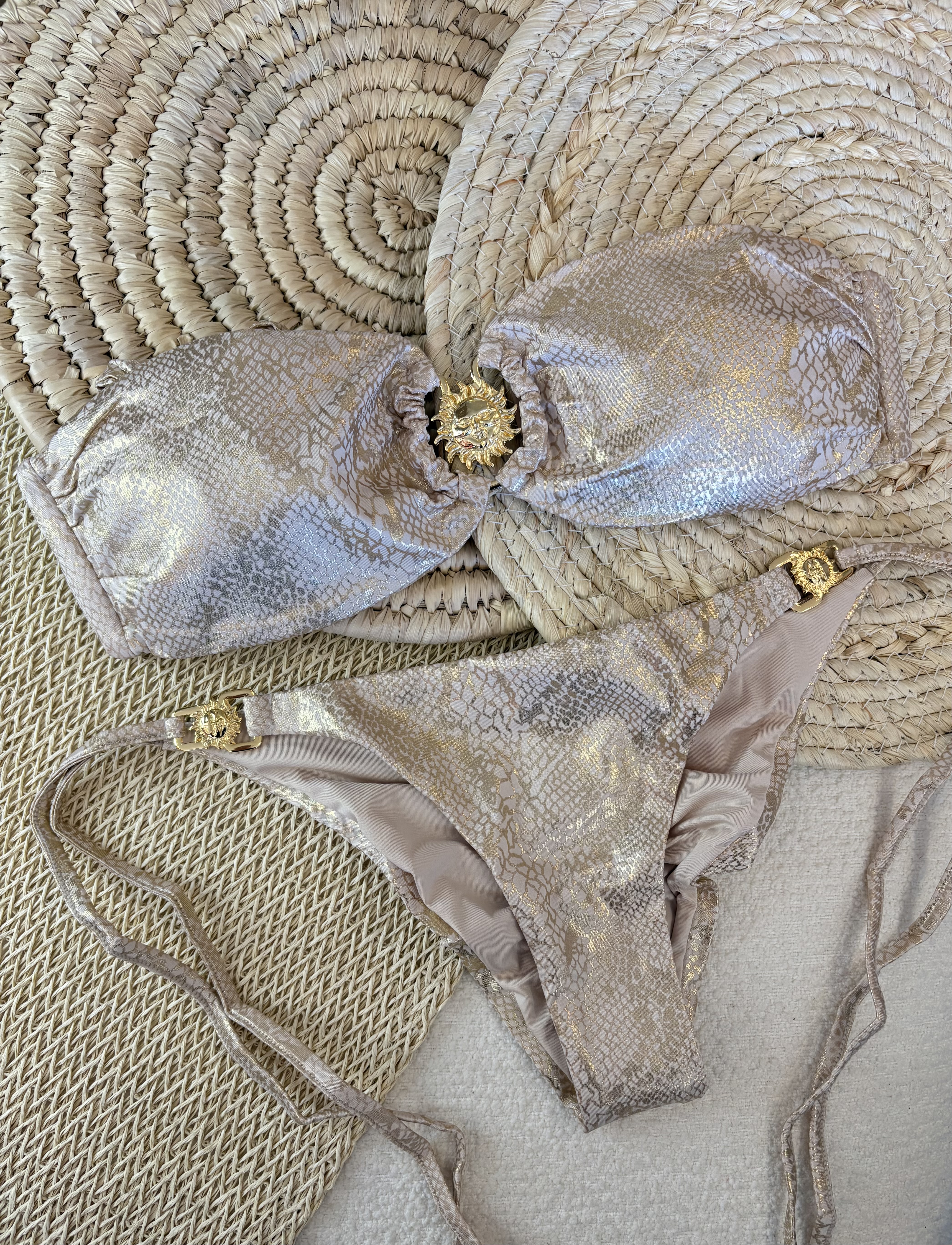 Mystical Brilliant Gouden Strapless Bikini