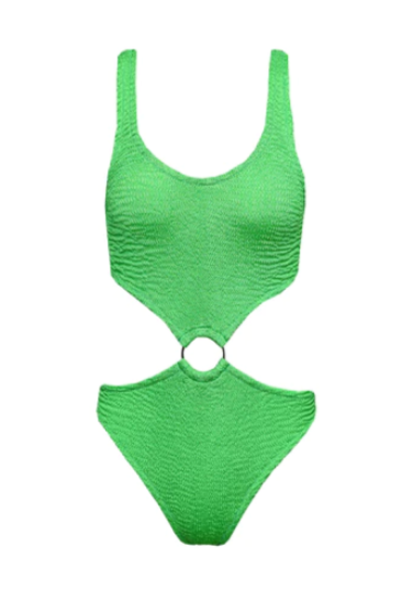Paramidonna Geribbelde Trikini Badpak Groen