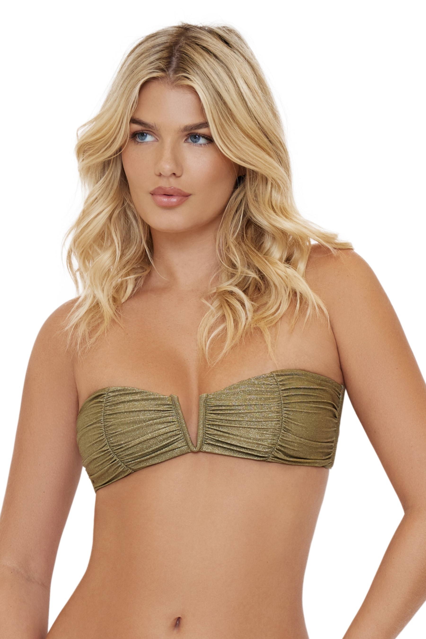 Pilyq Swim Euphoria Goude Bandeau Bikini Top