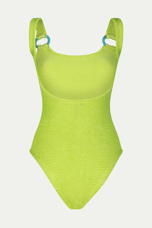 Paramidonna Sophia Ribbed Swimsuit Pistachio