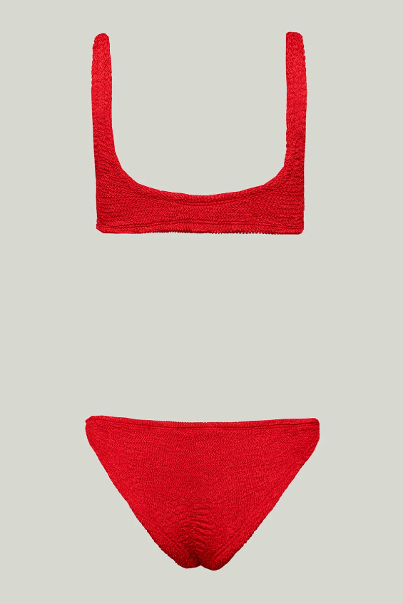 Paramidonna Geribbelde Fashion Bikini Rood