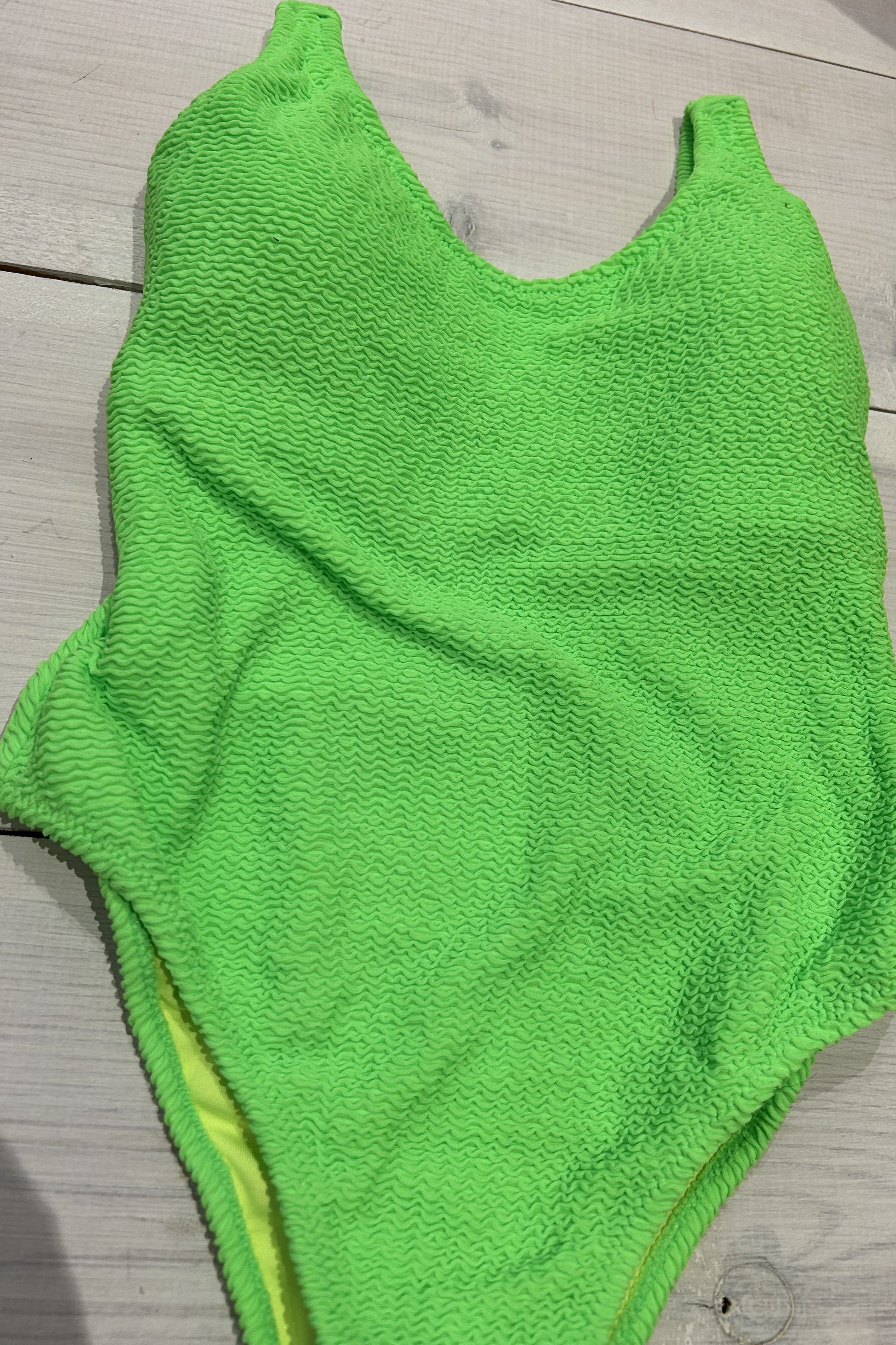 Milonga Mambo Texture Swimsuit Neon Green